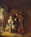 Man Offering a Glass of Wine to a Woman - Pieter De Hooch