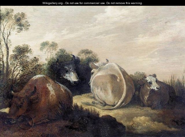 Cattle Resting in a Dune Landscape - Gijsbert Gillisz. de Hondecoeter