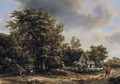 Wooded Landscape with Travellers - Meindert Hobbema