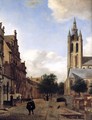 The Oude Kerk on the Oude Delft in Delft (detail) - Jan Van Der Heyden