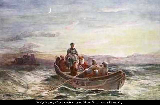 The escape of Mary Queen of Scots from Loch Leven Castle - Francis Danby