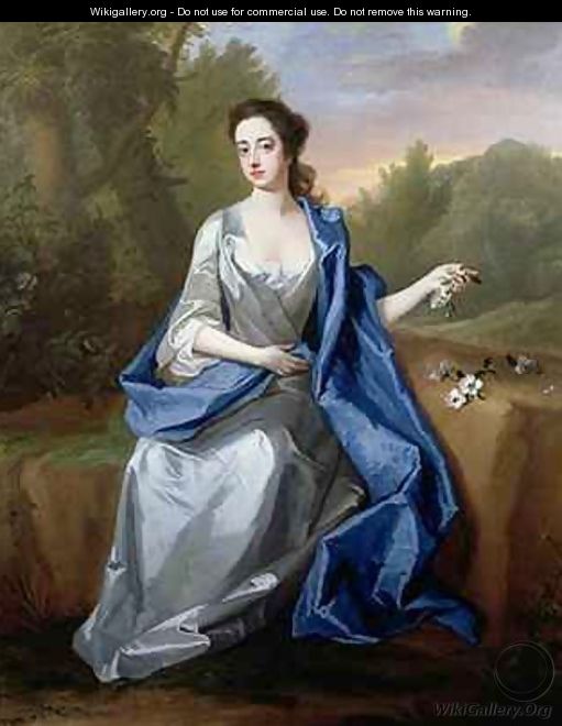 Portrait of a lady thought to be Elizabeth Duchess of Beaufort - Michael Dahl
