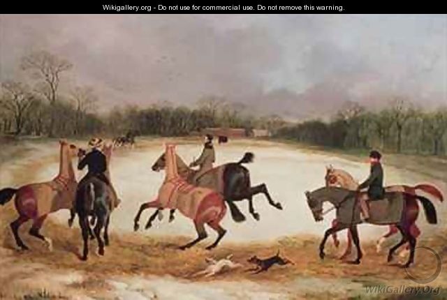 Grooms exercising racehorses - David of York Dalby