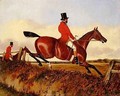 Foxhunting Clearing a Bank - Joshua Dalby