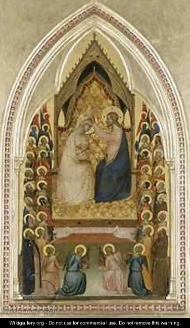 The Coronation of the Virgin with Angels and Saints - Bernardo Daddi