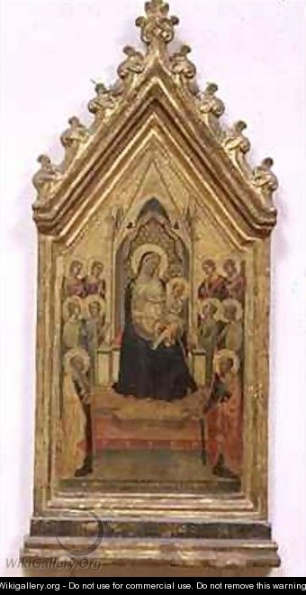 Madonna and Child Enthroned with SS Peter and Paul and Angels - Bernardo Daddi