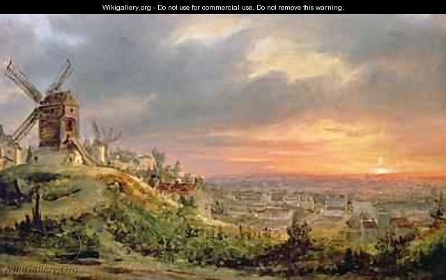 View of the Butte Montmartre - Louis Jacques Mande Daguerre