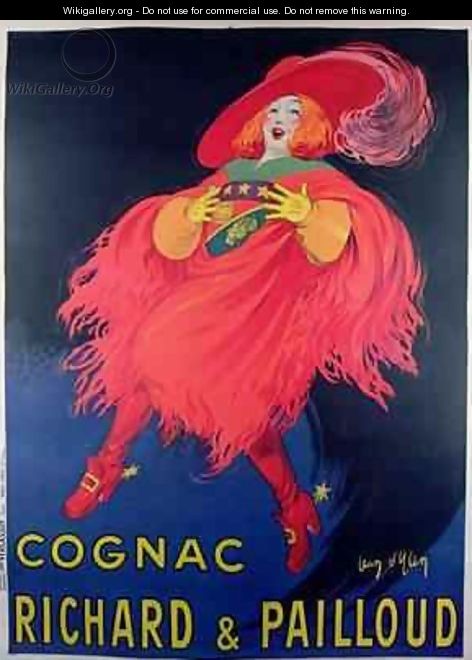 Poster advertising cognac distilled by Richard and Pailloud - Jean D