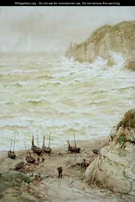Beer Cove in a Storm - Frank Dadd