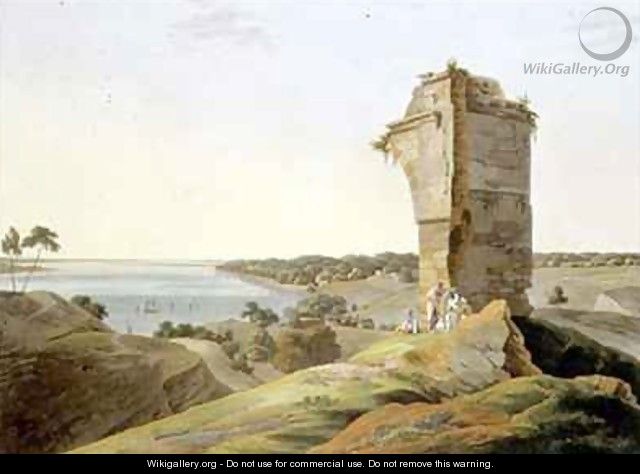 View from the Ruins of the Fort of Currah on the River Ganges - Thomas & William Daniell