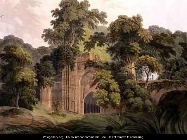 Ruins of the Ancient City of Gour formerly on the Banks of the River Ganges - Thomas Daniell
