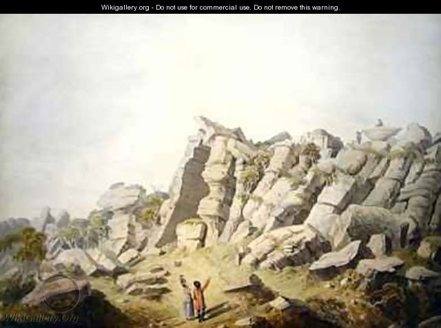 Figures at Brimham Crags - Thomas Daniell