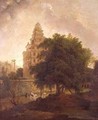Travellers on a Path by the Kalyan Mahal Gingee Tamil Nadu - Thomas Daniell