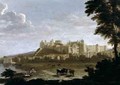 View of Windsor Castle with Cattle and Bathers - Hendrick Danckerts