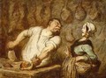 The Butcher Montmartre Market - Honoré Daumier