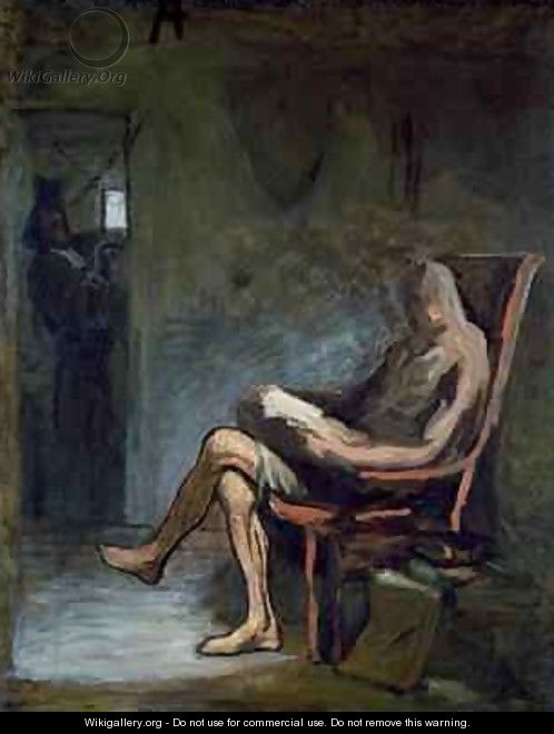 Don Quixote Reading 2 - Honoré Daumier