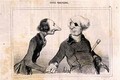 Plate 74 3 Parisian Types I can tell you are of noble birth I have the eye for it from Charivari magazine - Honoré Daumier