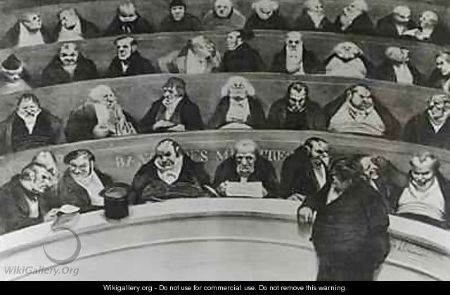The Stomach of the Legislature the Ministerial Benches of 1834 - Honoré Daumier