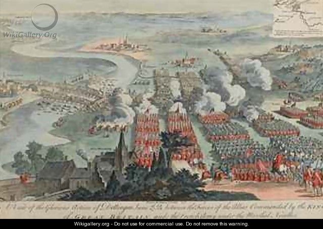 A View of the Glorious Action of Dettingen - (after) Daremberg, F.