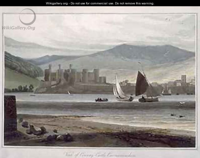 View of Conway Castle Caernarvonshire - William Daniell, R. A.