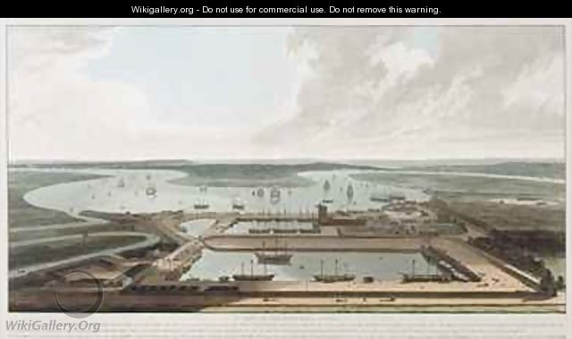 A View of the East India Docks - William Daniell, R. A.