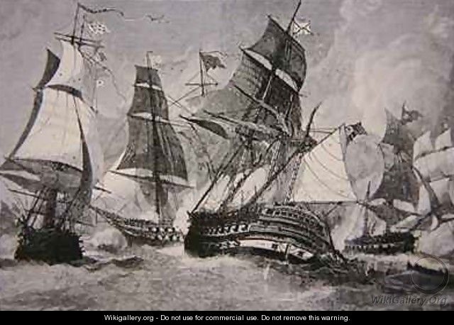 Battle of Chesapeake Bay - (after) Davidson, Julian Oliver