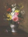 Still life with flowers in a vase - Louise Darru