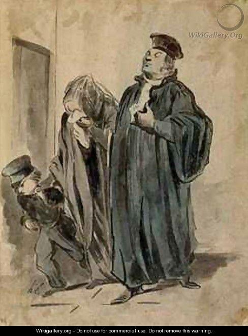 Judge Woman and Child - (after) Daumier, Honore