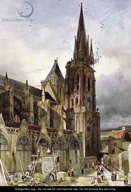 Restoring the Abbey Church of St Denis in 1833 - Adrien Dauzats