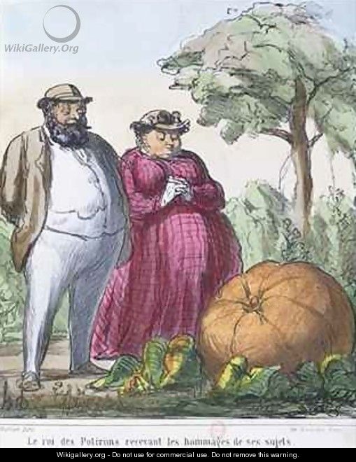 The King of Pumpkins receiving the homage of his subjects - Honoré Daumier