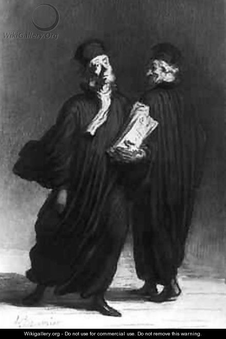 Two Lawyers - Honoré Daumier