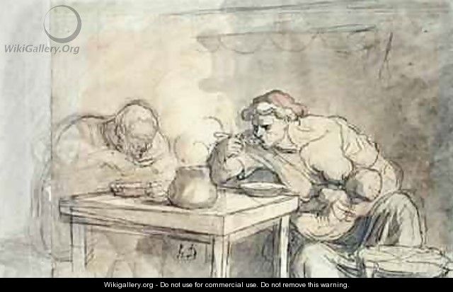 The Soup - Honoré Daumier