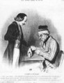 Discounting a note - Honoré Daumier