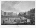 Hanover Square from a set of four views of London squares - (after) Dayes, Edward