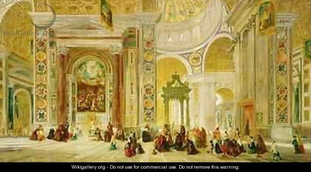 Interior of St Peters Rome - John Scarlett Davis