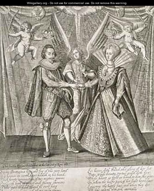 Celebration of the Marriage of James VI and I 1566-1625 and Anne of Denmark 1574-1619 - Francis Delaram