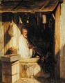 Turkish Merchant Smoking in his Shop - Alexandre Gabriel Decamps