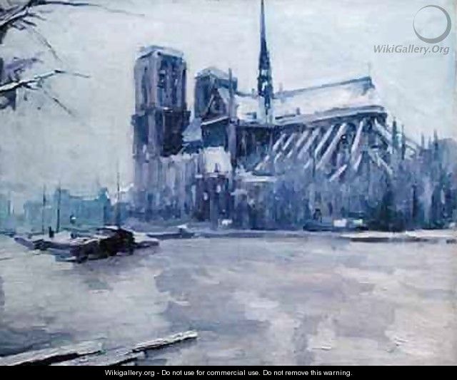 Notre Dame at the time of the Floods - Louis Degallaix