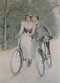 Couple going cycling - Georges Debrock