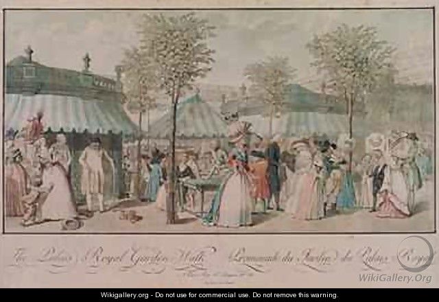 The Palais Royal Garden Walk - Philibert-Louis Debucourt