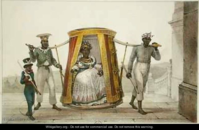Transporting a White Child to be Baptised in a Church - (after) Debret, Jean Baptiste