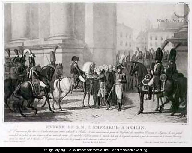 The Entrance of Napoleon into Berlin in October 1806 - (after) Debret, Jean Baptiste