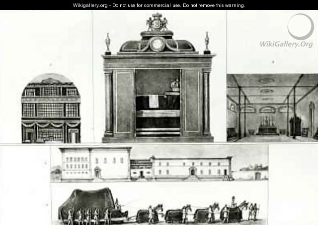 Funerary Procession and Monument of Emperor Leopold - (after) Debret, Jean Baptiste