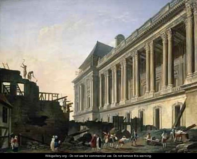 The Clearing of the Louvre colonnade - Pierre-Antoine Demachy