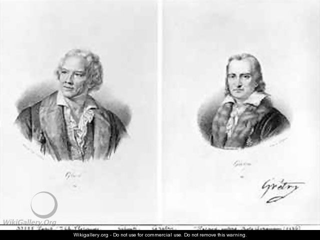 Christoph Willibald von Gluck 1714-87 and Andre Ernest Modeste Gretry 1741-1813 - Francois Seraphin Delpech