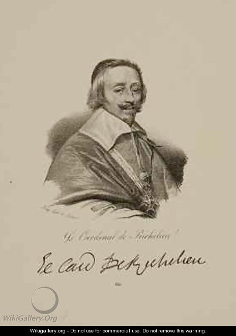 Portrait of Armand Jean du Plessis Cardinal and Duke of Richelieu 1585-1642 - Francois Seraphin Delpech