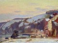 Hillside at Croisset under snow - Joseph Delattre