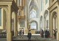 Elegant Figures in Church - Dirck Van Delen