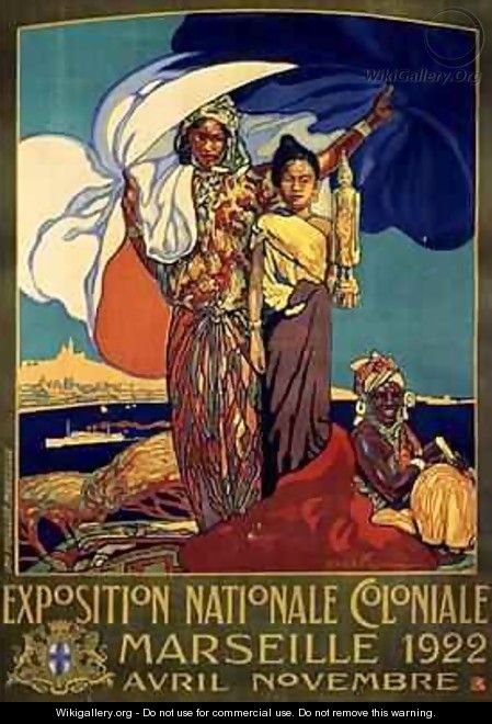 Poster advertising the Exposition Nationale Coloniale - Davide Dellepiane