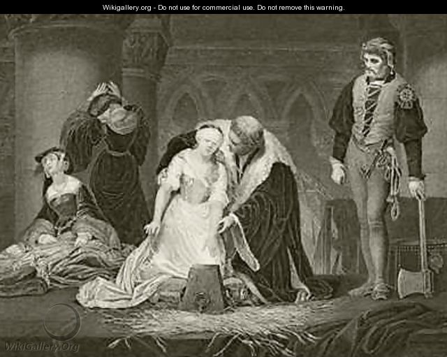 The execution of Lady Jane Grey - (after) Delaroche, Hippolyte (Paul)